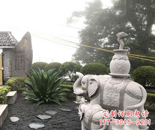安阳招财驮宝大象石雕