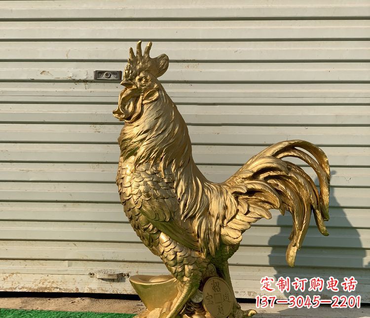 安阳招财元宝公鸡铜雕