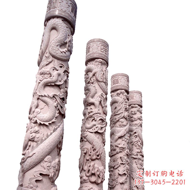 安阳中国传统龙柱石雕