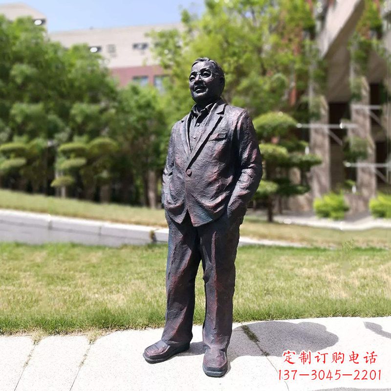 安阳中国当代著名数学家铸铜华罗庚雕塑