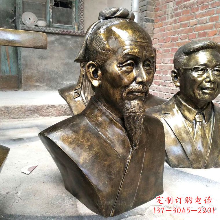 安阳中国古代著名数学家祖冲之铸铜胸像雕塑