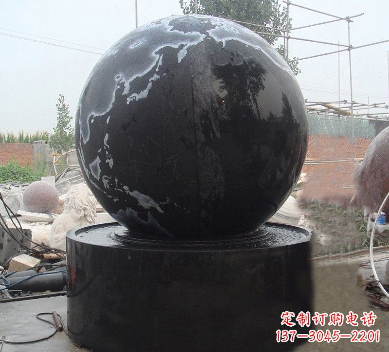 安阳中国黑风水球石雕