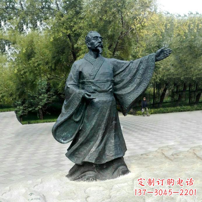 安阳中国历史名人战国时期儒家学派的代表人物荀子铜雕像