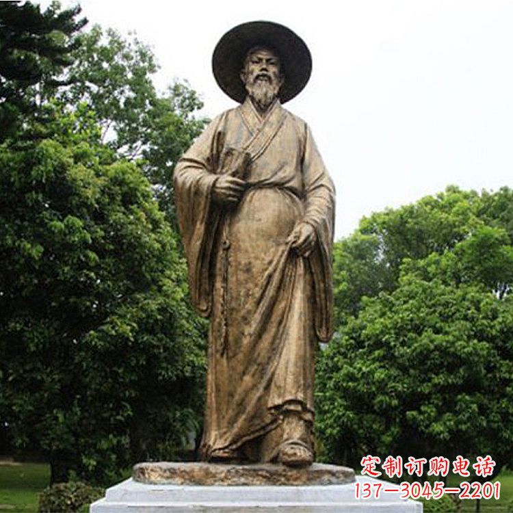 安阳中国历史文化名人北宋文学家苏轼苏东坡铜雕像