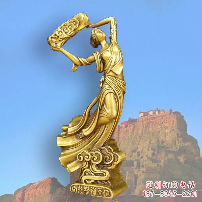 安阳中国上古传说“女娲补天”铸铜雕塑