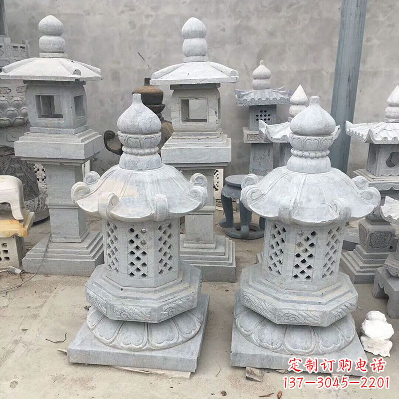 安阳中式低墩石雕灯笼