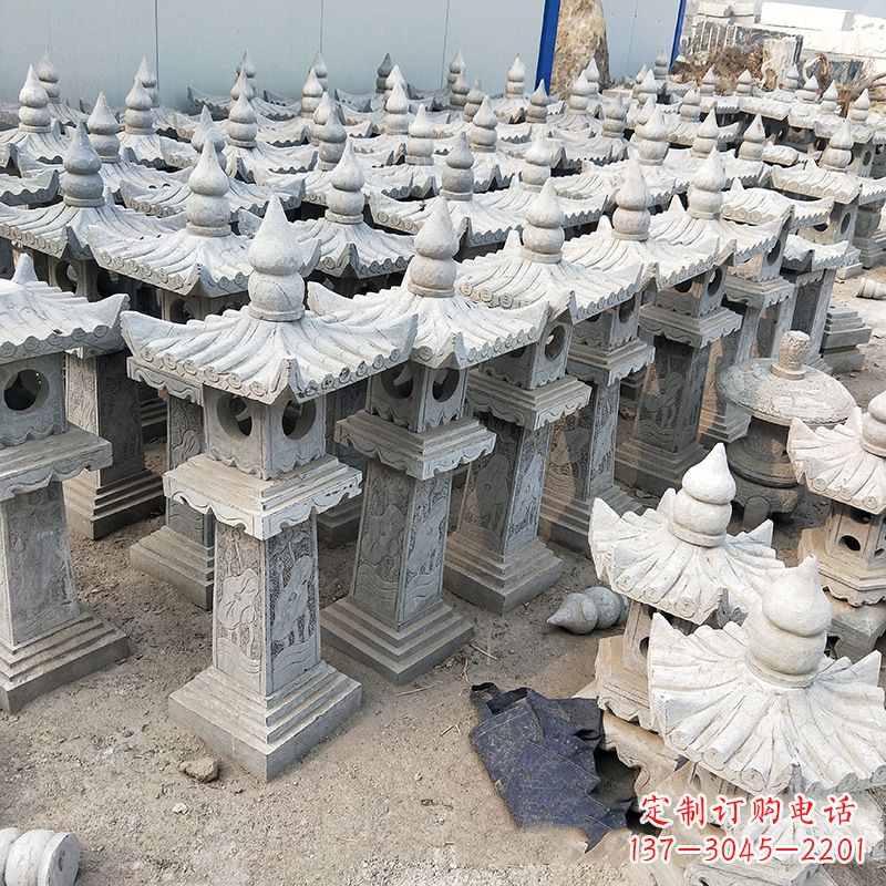 安阳中式青石灯笼雕塑