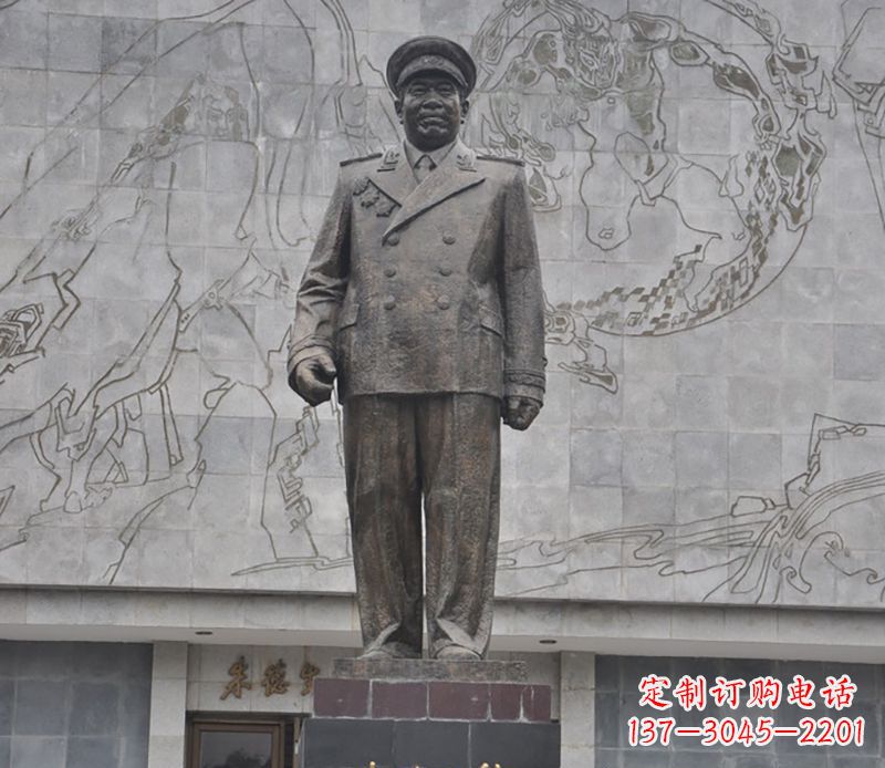 安阳朱德人物铜雕 