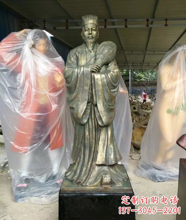安阳诸葛亮古代人物铜雕