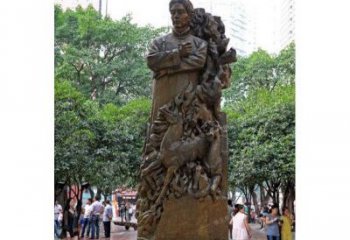安阳徐悲鸿铜雕