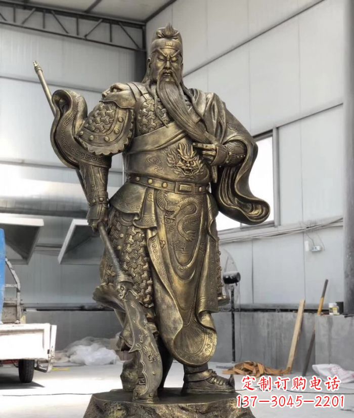 安阳铸铜关公雕塑