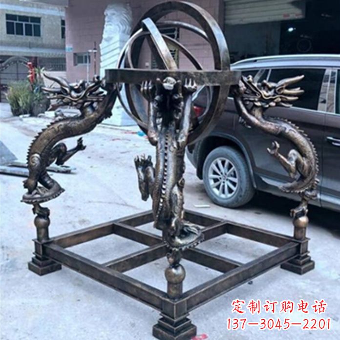 安阳铸铜浑天仪景观雕塑摆件