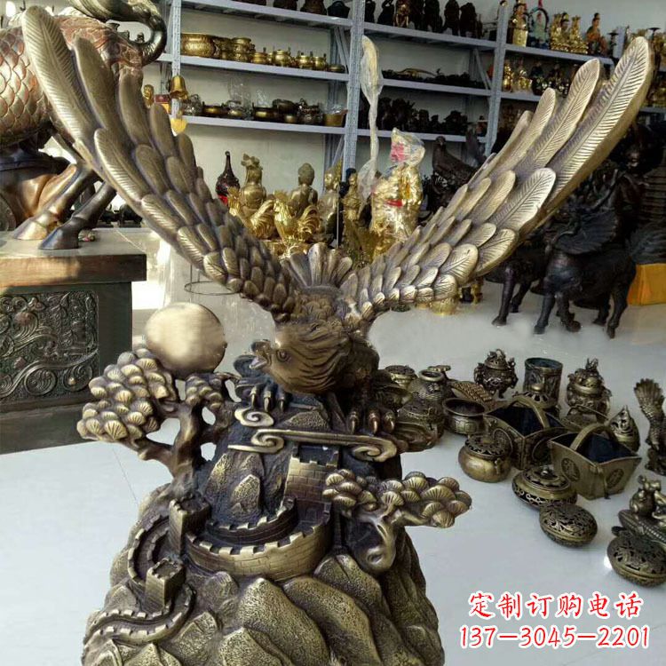 安阳铸铜老鹰雕塑