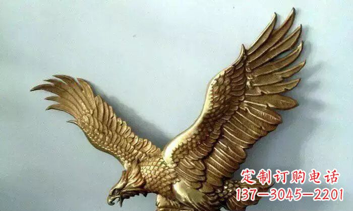 安阳铸铜老鹰企业动物铜雕 (2)