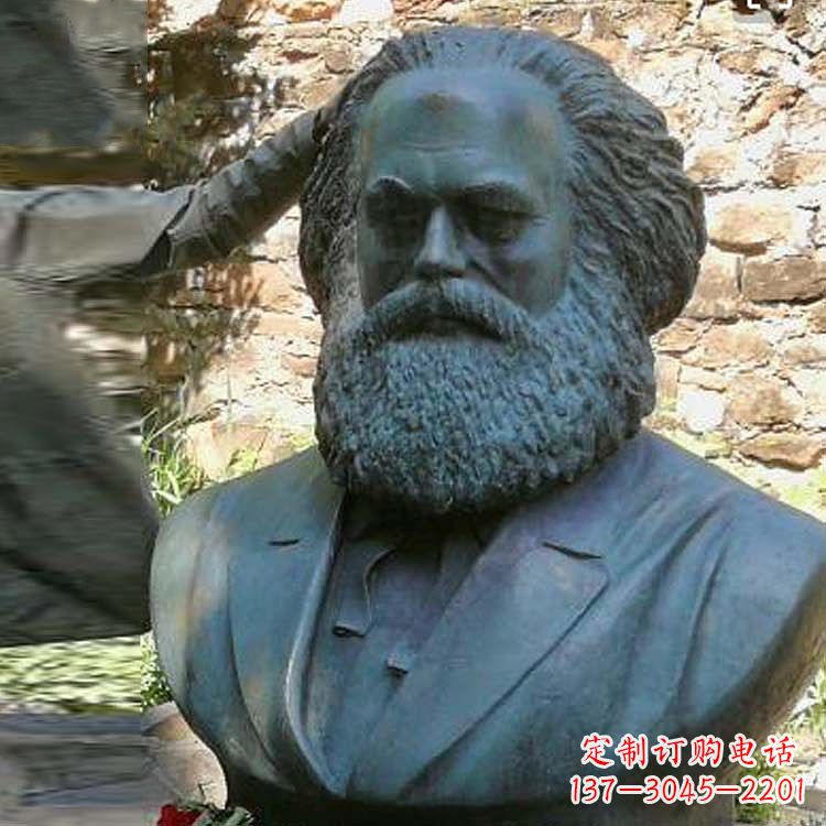 安阳铸铜名人无产阶级导师马克思头像雕塑