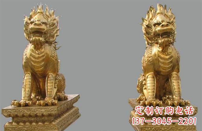 安阳铸铜麒麟雕塑222