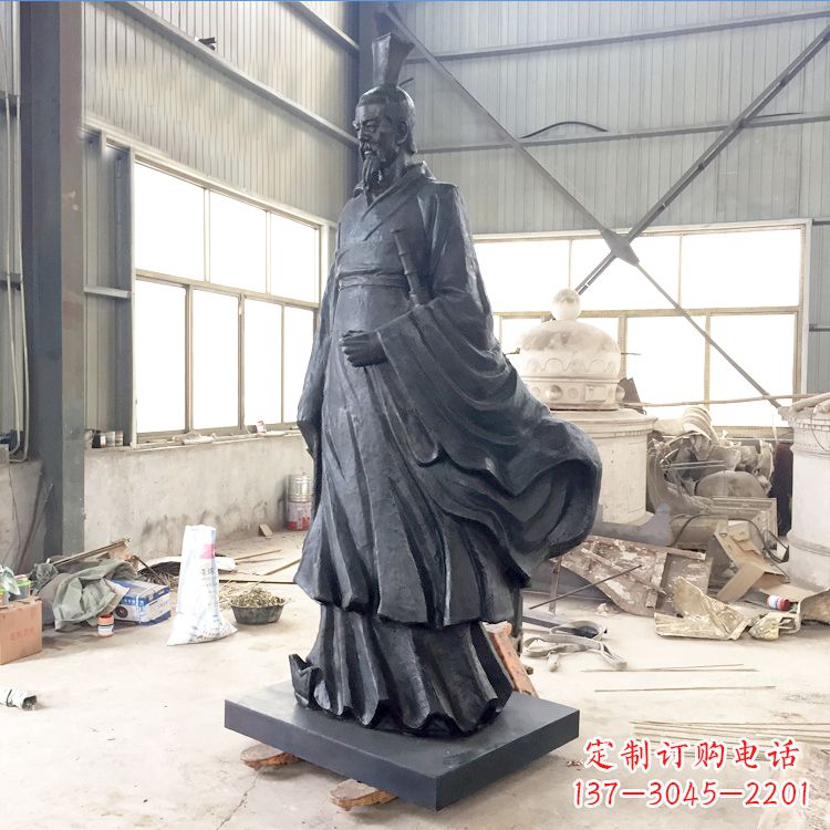 安阳铸铜屈原雕塑