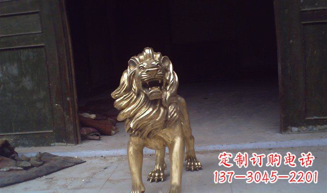 安阳铸铜狮子西洋狮子铜雕