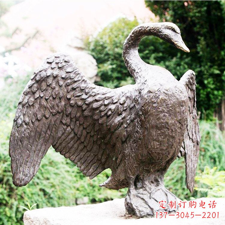 安阳铸铜天鹅雕塑