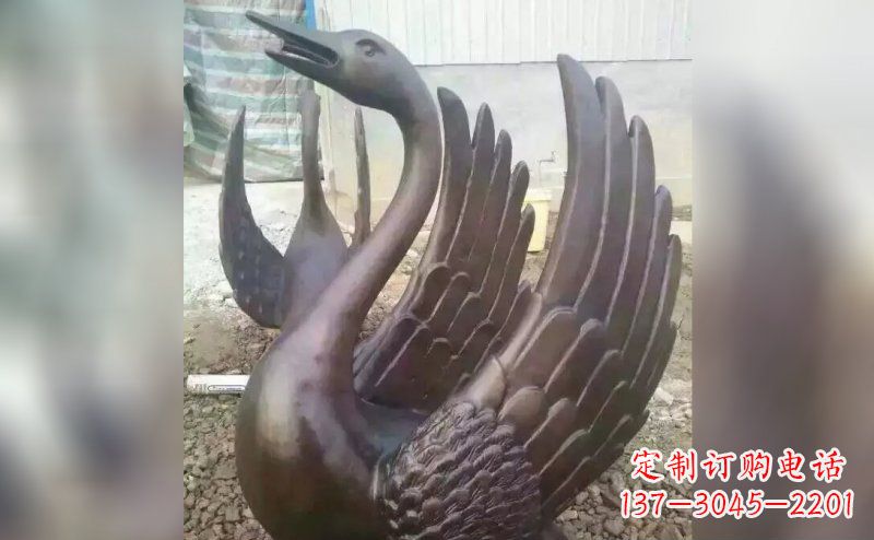 安阳铸铜天鹅铜雕