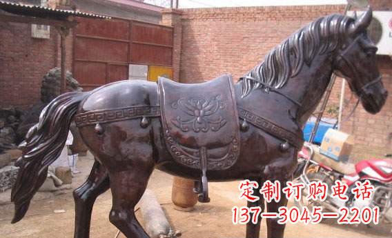 安阳紫铜马公园铜雕