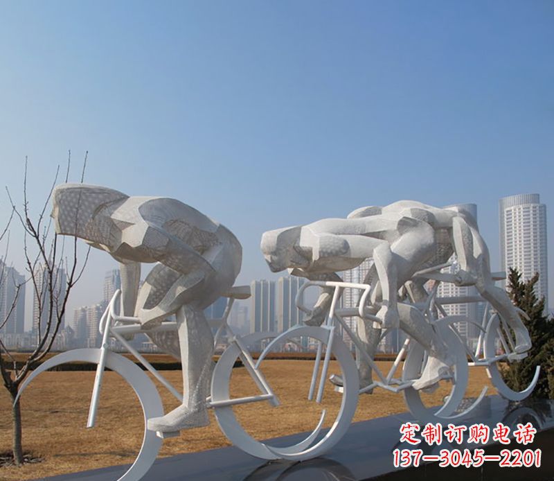 安阳自行车比赛不锈钢雕塑