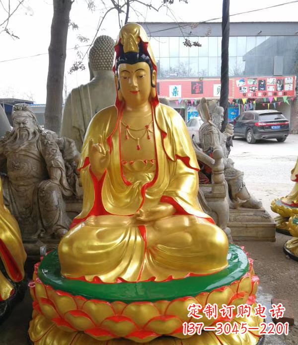 安阳宗教庙宇玻璃钢观音菩萨雕像