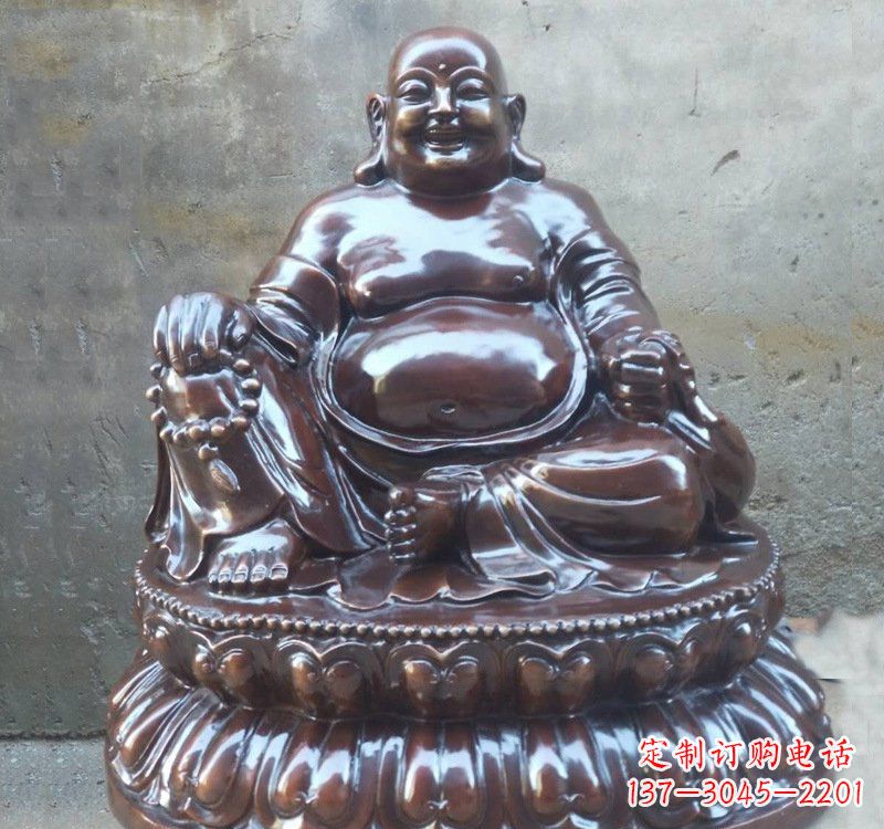 安阳宗教庙宇弥勒佛铜雕