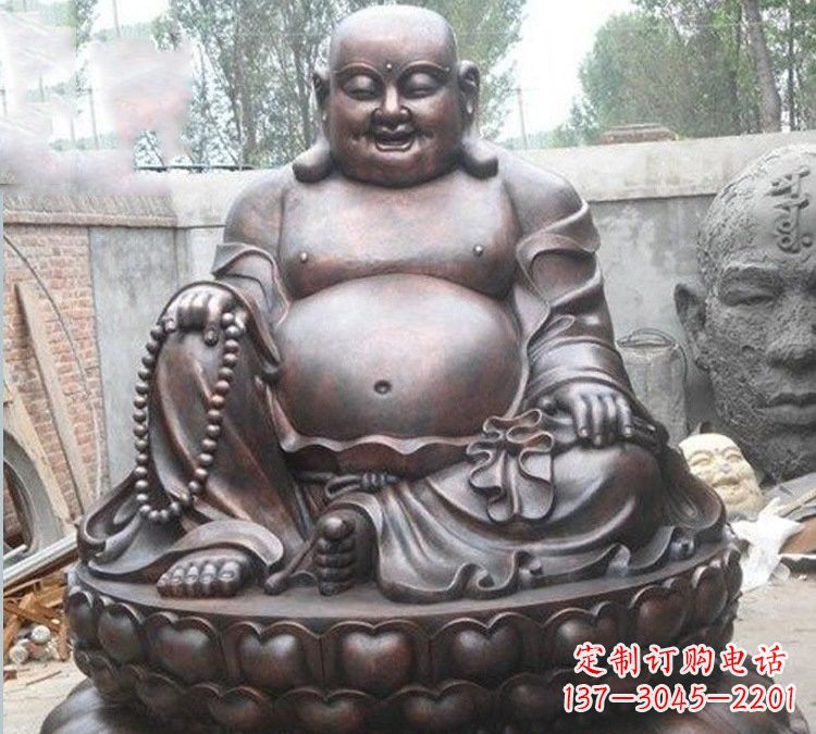 安阳宗教庙宇弥勒佛铜雕222