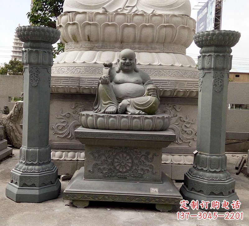 安阳宗教庙宇如意弥勒佛石雕