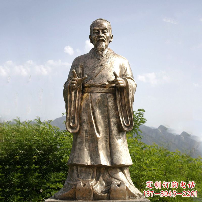安阳祖冲之纯铜雕像