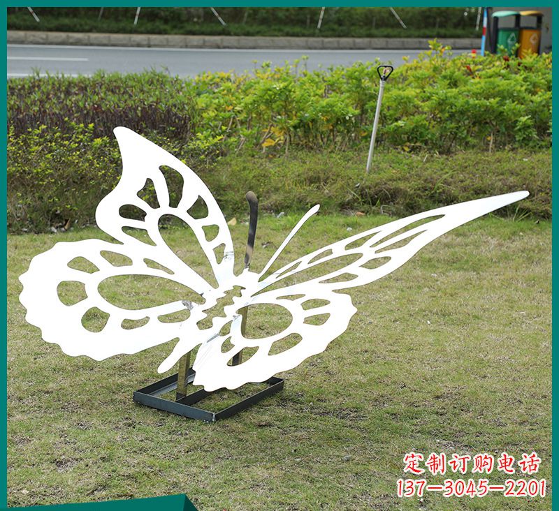 安阳蝴蝶雕塑-公园景区创意不锈钢剪影蝴蝶雕塑